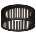 Dainolite 14W Slit Drum Led Flush Mount, Black SDLED-15FH-BK